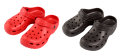 Clogs svart/rød str. 36-41